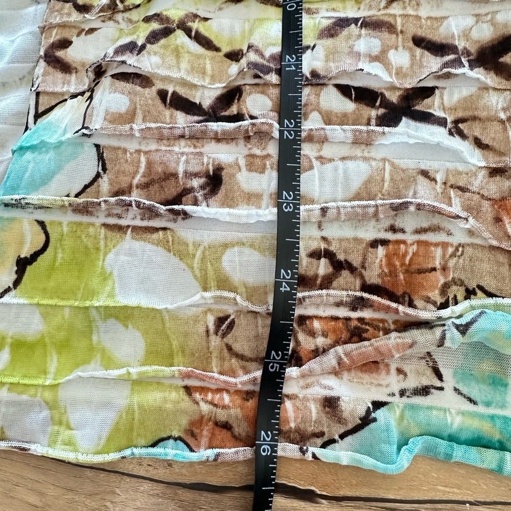 Alfred Dunner Cardigan Topper Women XL Multicolor Green Floral Dressy Top Spring - Picture 6 of 8